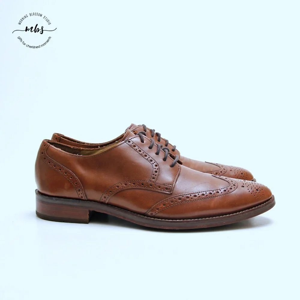 Cole Haan Modern Classics Wingtip Derby Shoes Brown Men‎ 10